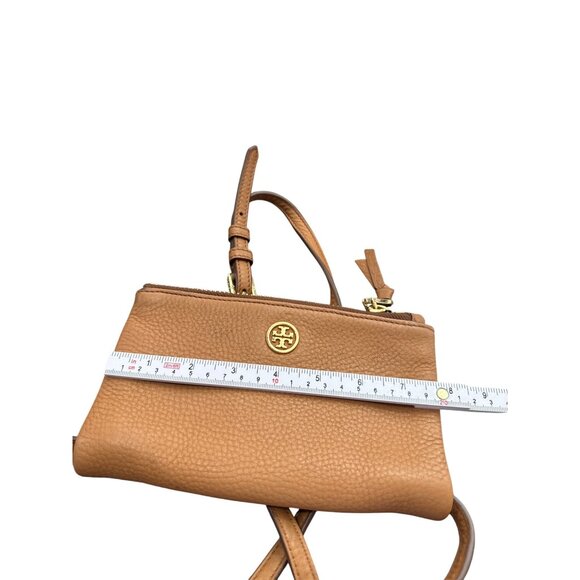 Tory Burch Womens Brown Pebbled Leather Crossbody Handbag SKU 8635 - Picture 3 of 16
